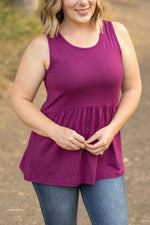 Load image into Gallery viewer, Renee Ruffle Tank - Dark Purple
