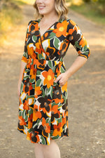 Load image into Gallery viewer, Taylor Dress - Bold Olive Floral
