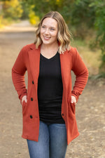 Load image into Gallery viewer, Scarlett Sweater Jacket - Pumpkin
