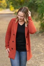 Load image into Gallery viewer, Scarlett Sweater Jacket - Pumpkin
