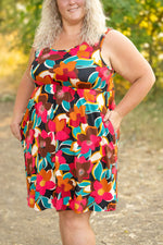 Load image into Gallery viewer, Kelsey Tank Dress - Bold Magenta Floral
