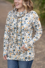 Load image into Gallery viewer, Soft Funnel Neck - Boho Olive Floral
