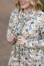 Load image into Gallery viewer, Soft Funnel Neck - Boho Olive Floral
