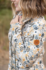 Load image into Gallery viewer, Soft Funnel Neck - Boho Olive Floral
