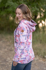 Load image into Gallery viewer, HalfZip Hoodie - Floral Leaves
