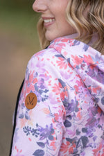 Load image into Gallery viewer, HalfZip Hoodie - Floral Leaves
