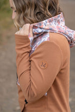 Load image into Gallery viewer, HalfZip Hoodie - Camel and Fall Floral Mix
