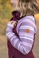 Load image into Gallery viewer, Classic Zoey ZipCowl Sweatshirt - Berry Serape
