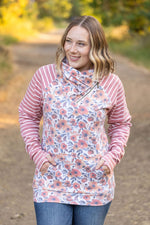 Load image into Gallery viewer, Zoey ZipCowl - Fall Floral and Stripes
