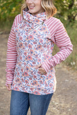 Load image into Gallery viewer, Zoey ZipCowl - Fall Floral and Stripes
