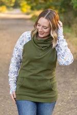 Load image into Gallery viewer, Zoey ZipCowl - Olive and Boho Floral
