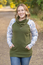 Load image into Gallery viewer, Zoey ZipCowl - Olive and Boho Floral
