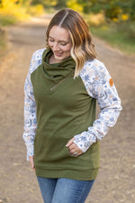 Load image into Gallery viewer, Zoey ZipCowl - Olive and Boho Floral
