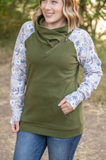 Load image into Gallery viewer, Zoey ZipCowl - Olive and Boho Floral
