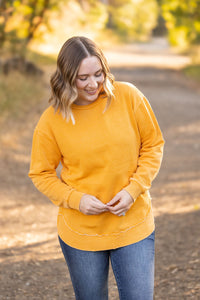 Vintage Wash Pullover - Mustard