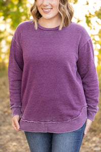 Vintage Wash Pullover - Purple