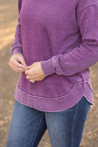 Vintage Wash Pullover - Purple