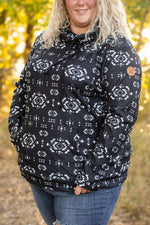 Load image into Gallery viewer, Soft Funnel Neck - Black Geometric
