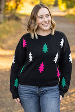 Load image into Gallery viewer, Festive Bright Trees Sweater
