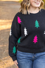 Load image into Gallery viewer, Festive Bright Trees Sweater
