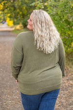 Load image into Gallery viewer, Corrine Ribbed Pullover Top - Olive
