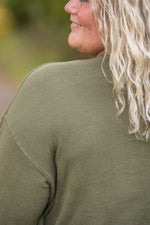 Load image into Gallery viewer, Corrine Ribbed Pullover Top - Olive
