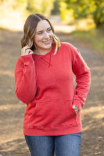 Load image into Gallery viewer, Vintage Wash Pocket Pullover - Red
