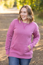 Load image into Gallery viewer, Vintage Wash Pocket Pullover - Mulberry
