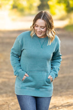 Load image into Gallery viewer, Vintage Wash Pocket Pullover - Teal
