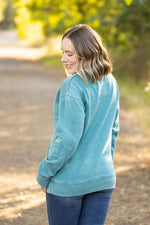 Load image into Gallery viewer, Vintage Wash Pocket Pullover - Teal
