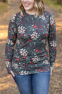 Blair Long Sleeve Top - Evergreen Christmas