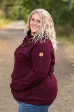 Load image into Gallery viewer, Classic Zoey ZipCowl Sweatshirt - Burgundy
