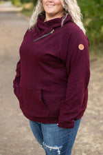 Load image into Gallery viewer, Classic Zoey ZipCowl Sweatshirt - Burgundy
