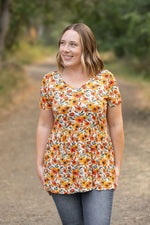 Load image into Gallery viewer, Sarah Ruffle Short Sleeve - Fall Floral
