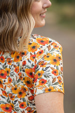 Load image into Gallery viewer, Sarah Ruffle Short Sleeve - Fall Floral
