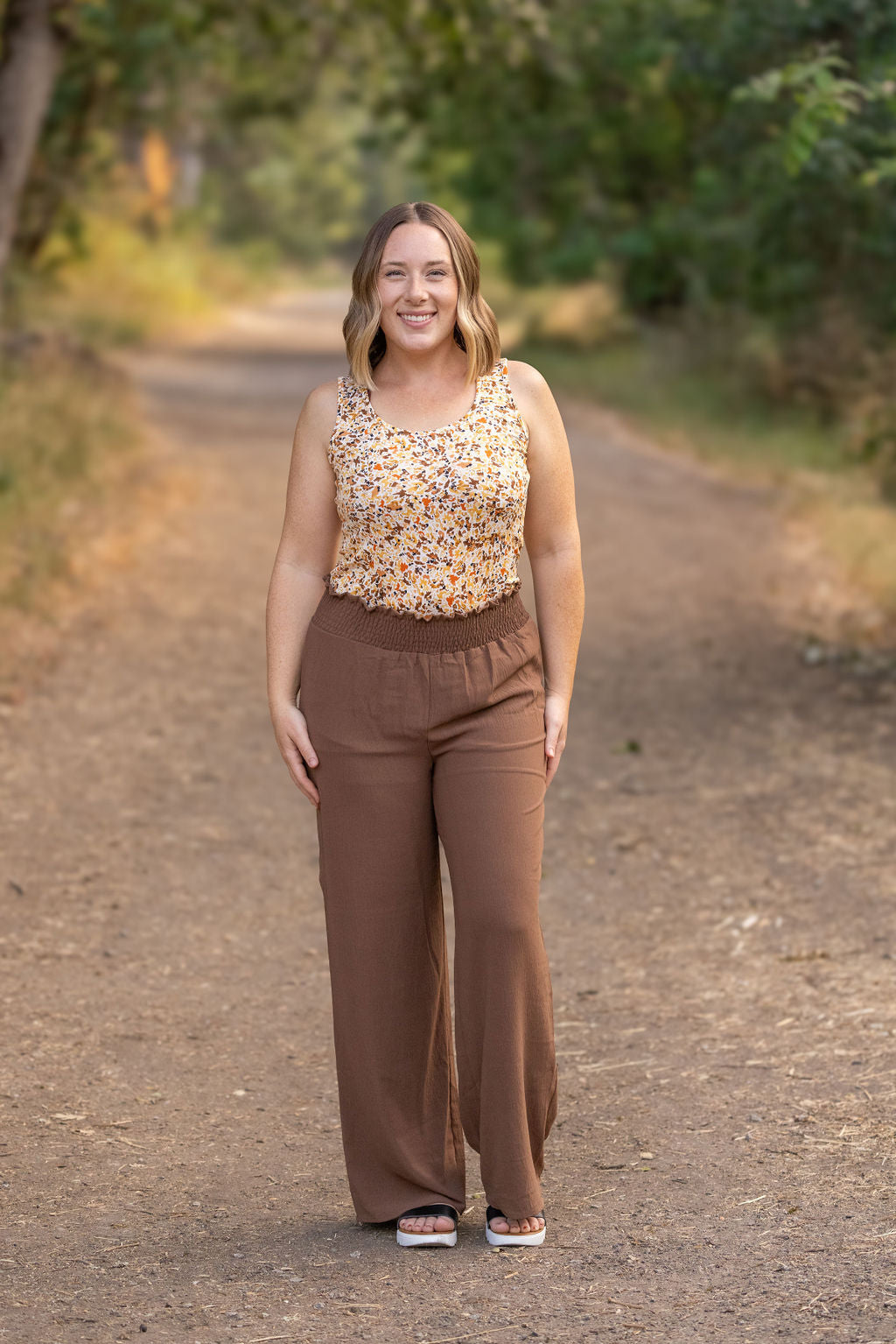 Presley Palazzo Pants - Coffee | Women's Wide-Leg Pants