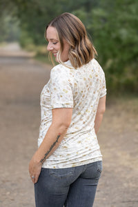 Sophie Pocket Tee - Neutral Floral