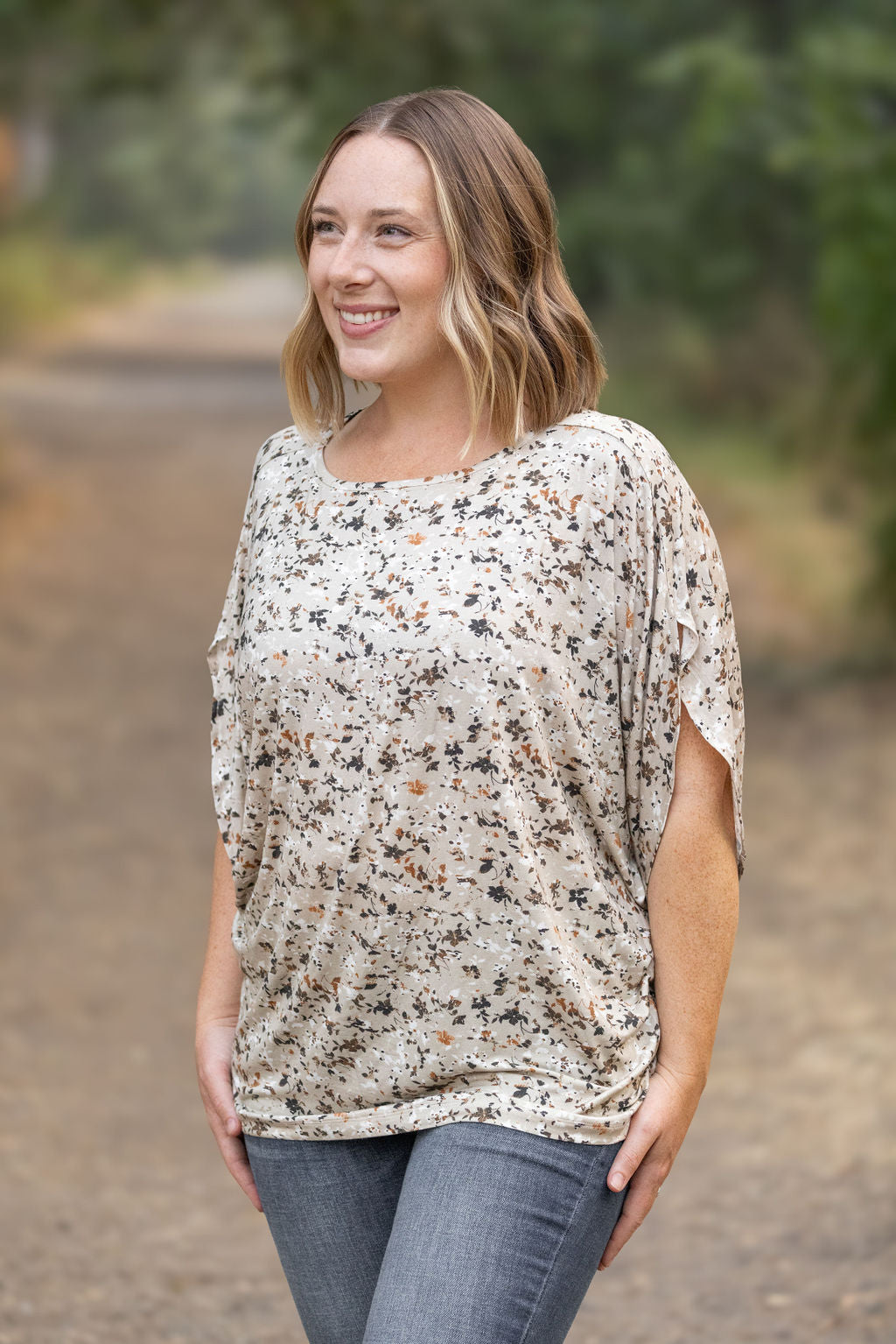 Darcy Dolman - Tan Micro Floral