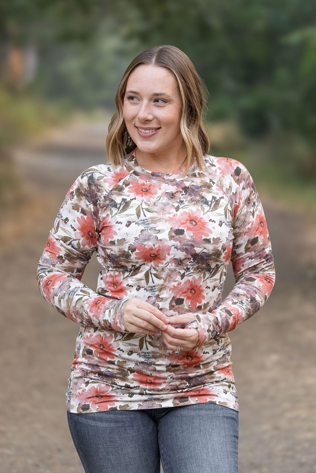 Blair Long Sleeve Top - Floral Sunset