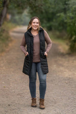 Load image into Gallery viewer, Harlow Long Vest (Olive &amp; Black)
