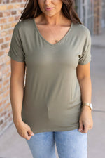 Load image into Gallery viewer, Chloe Cozy Tee - Olive
