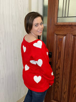 Load image into Gallery viewer, For the Love Sweater in Red FINAL SALE
