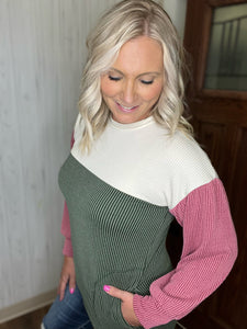 Hindsight Top In Olive