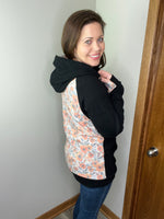 Load image into Gallery viewer, **Classic Fullzip Hoodie - Black and Fall Floral
