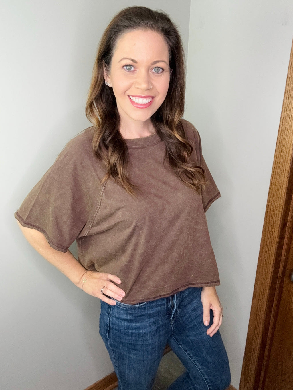 Speak for All Tee in Mahogany FINAL SALE