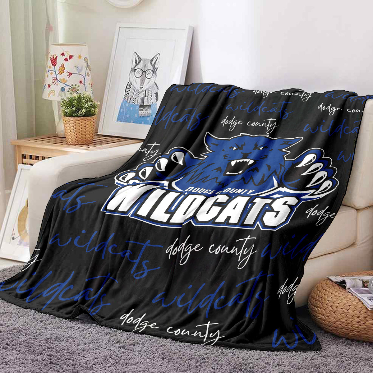 PRE-ORDER Dodge County Wildcats Fleece Blanket