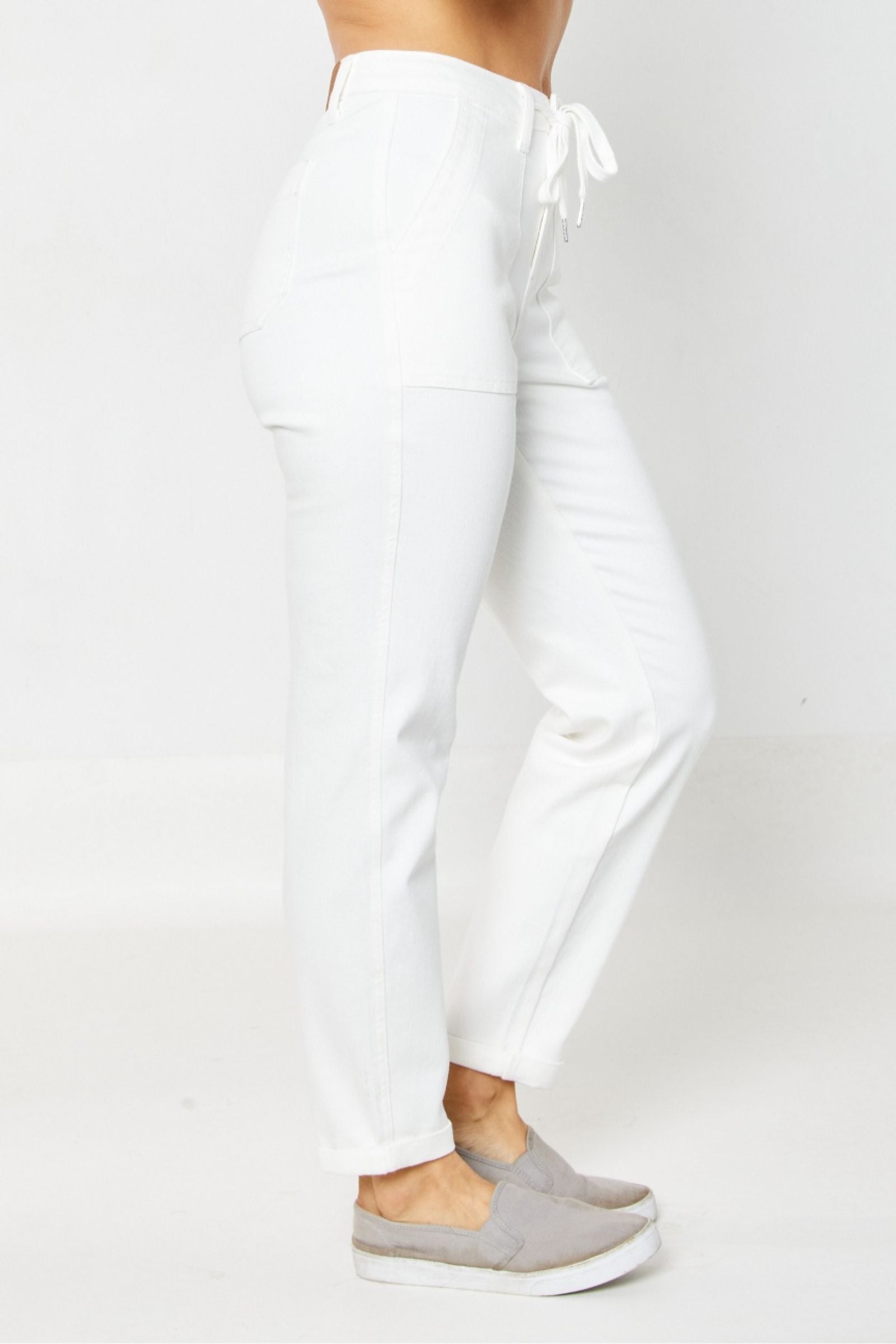 {Preorder:} Fresh Start Judy Blue Joggers In White