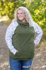 Load image into Gallery viewer, Zoey ZipCowl - Olive and Boho Floral
