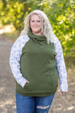 Load image into Gallery viewer, Zoey ZipCowl - Olive and Boho Floral
