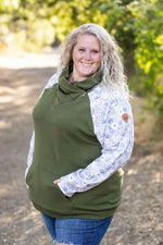 Load image into Gallery viewer, Zoey ZipCowl - Olive and Boho Floral
